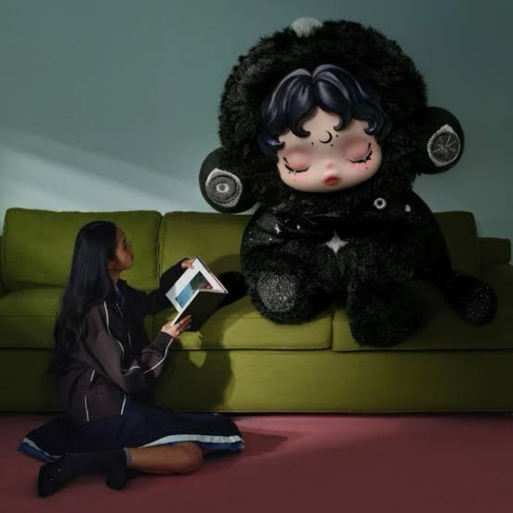 SOLD - Skullpanda Plush Doll Pendant - Darkness